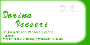 dorina vecseri business card